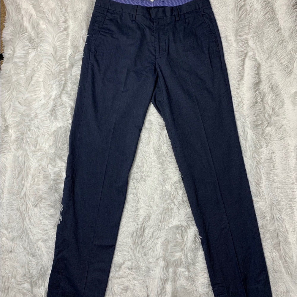 Bonobos straight navy pinstripe pants 32x32